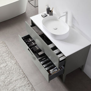 COLMAR 48” OLIVE GREEN BATHROOM VANITY