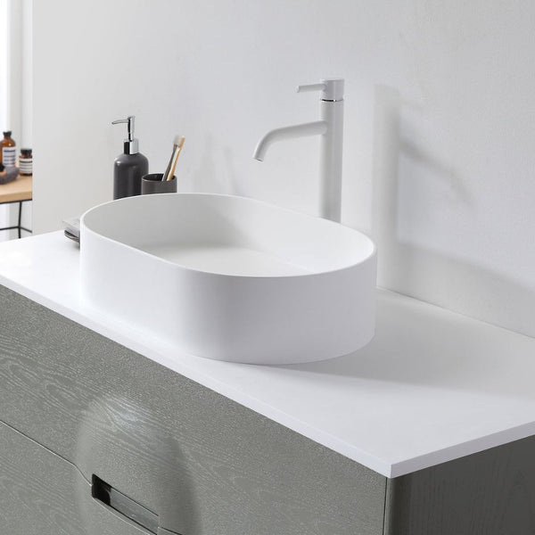 COLMAR 48” OLIVE GREEN BATHROOM VANITY