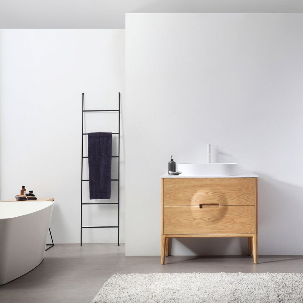 COLMAR 36” WHITEWASH OAK BATHROOM VANITY