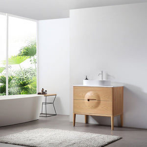 COLMAR 36” WHITEWASH OAK BATHROOM VANITY