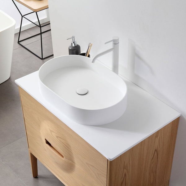 COLMAR 36” WHITEWASH OAK BATHROOM VANITY