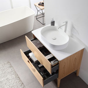 COLMAR 36” WHITEWASH OAK BATHROOM VANITY