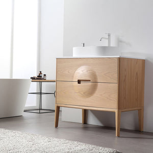 COLMAR 36” WHITEWASH OAK BATHROOM VANITY