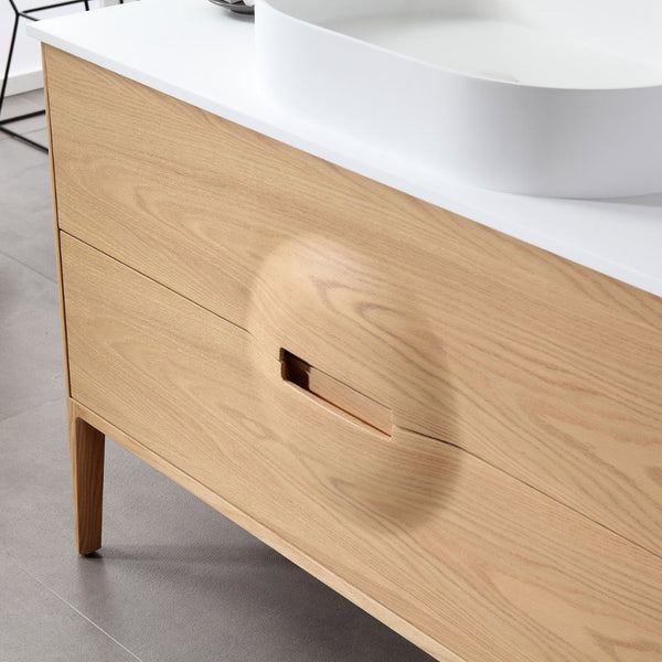 COLMAR 48” WHITEWASH OAK BATHROOM VANITY
