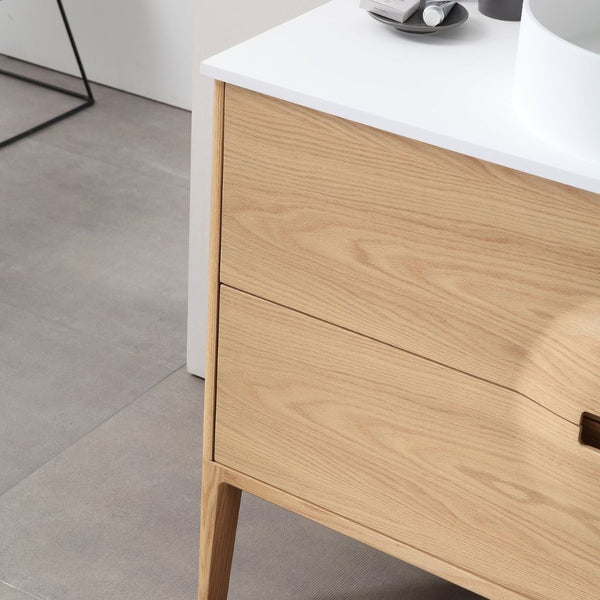 COLMAR 48” WHITEWASH OAK BATHROOM VANITY