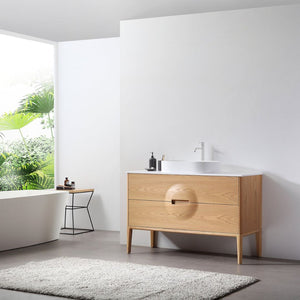 COLMAR 48” WHITEWASH OAK BATHROOM VANITY