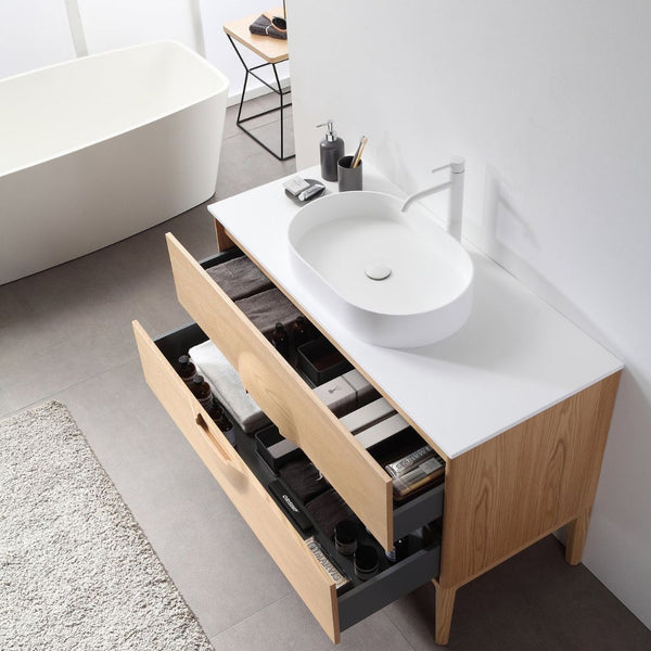 COLMAR 48” WHITEWASH OAK BATHROOM VANITY