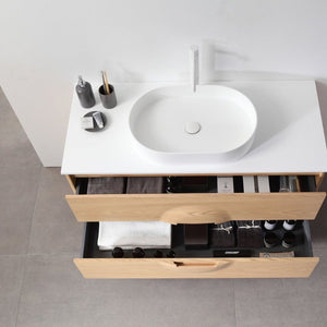 COLMAR 48” WHITEWASH OAK BATHROOM VANITY