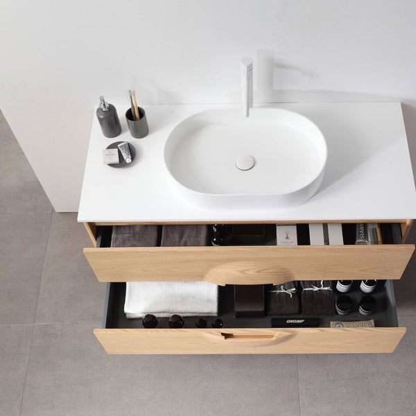 COLMAR 48” WHITEWASH OAK BATHROOM VANITY