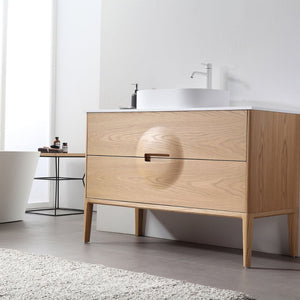 COLMAR 48” WHITEWASH OAK BATHROOM VANITY