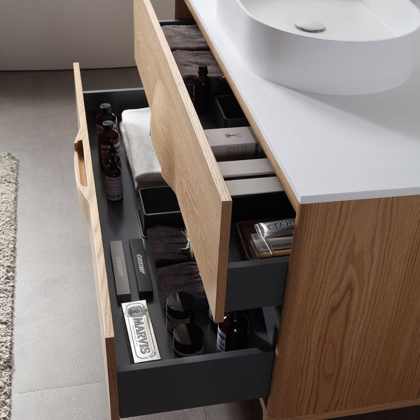 COLMAR 48” WHITEWASH OAK BATHROOM VANITY