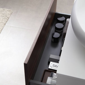 GOREME 30” SMOKE GRAY OAK BATHROOM VANITY