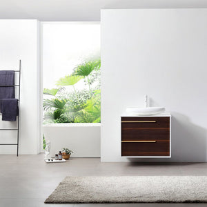 GOREME 30” SMOKE GRAY OAK BATHROOM VANITY