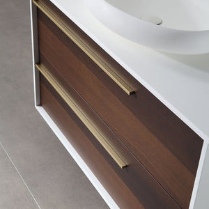 GOREME 42” SMOKE GRAY OAK BATHROOM VANITY