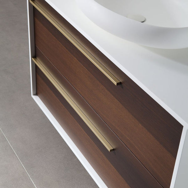 GOREME 42” SMOKE GRAY OAK BATHROOM VANITY