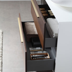 GOREME 42” SMOKE GRAY OAK BATHROOM VANITY