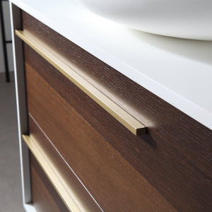 GOREME 42” SMOKE GRAY OAK BATHROOM VANITY