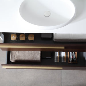 GOREME 42” SMOKE GRAY OAK BATHROOM VANITY