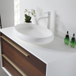 GOREME 42” SMOKE GRAY OAK BATHROOM VANITY