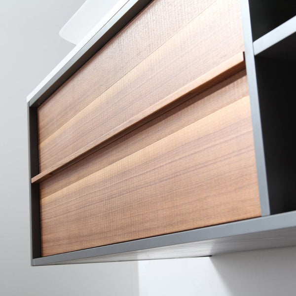 GOREME 48” WALNUT/DARK GRAY OAK BATHROOM VANITY