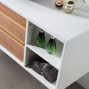 GOREME 48” WALNUT/WHITE OAK BATHROOM VANITY