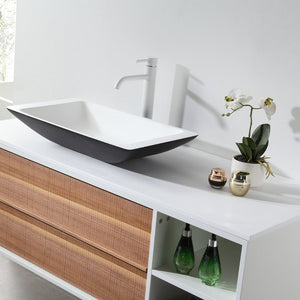GOREME 48” WALNUT/WHITE OAK BATHROOM VANITY