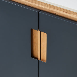 LYON 30” BLACK OF NIGHT/MAPLE WITH WHITE COUNTERTOP BATHROOM VANITY