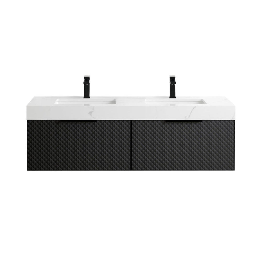 MANAROLA 72” BLACK OF NIGHT BATHROOM VANITY