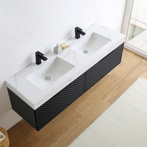 MANAROLA 72” BLACK OF NIGHT BATHROOM VANITY
