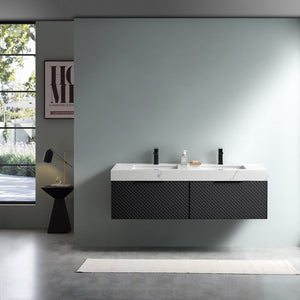 MANAROLA 72” BLACK OF NIGHT BATHROOM VANITY