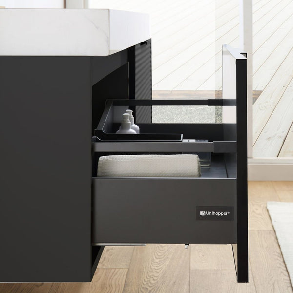 MANAROLA 72” BLACK OF NIGHT BATHROOM VANITY