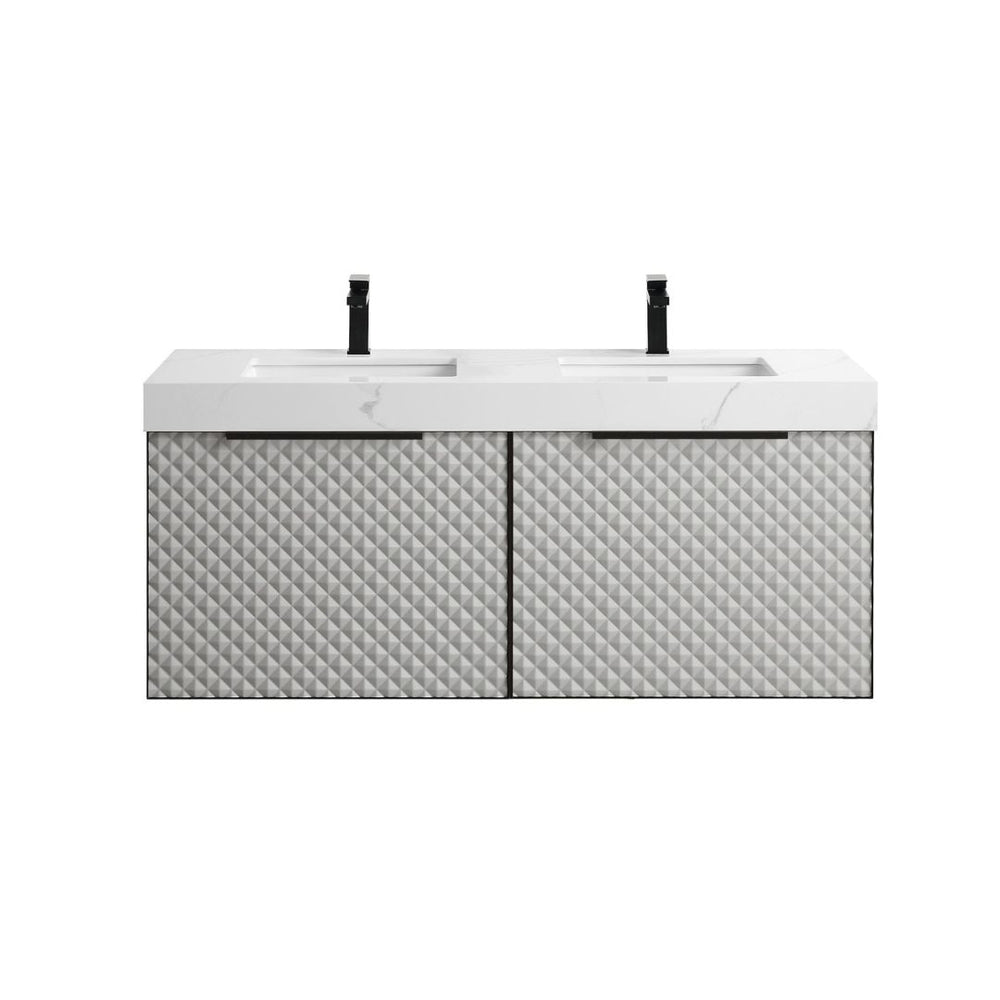 MANAROLA 48” SILVER GRAY BATHROOM VANITY