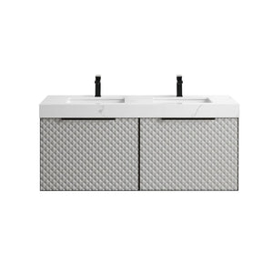 MANAROLA 48” SILVER GRAY BATHROOM VANITY
