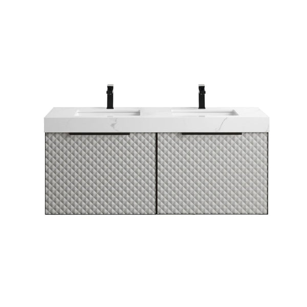 MANAROLA 48” SILVER GRAY BATHROOM VANITY