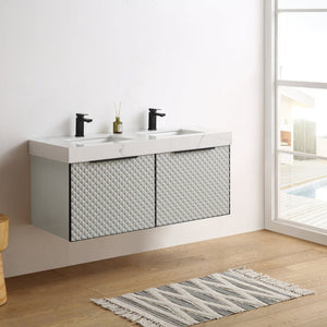 MANAROLA 48” SILVER GRAY BATHROOM VANITY