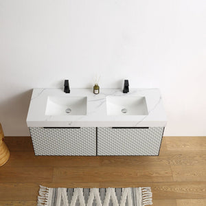 MANAROLA 48” SILVER GRAY BATHROOM VANITY