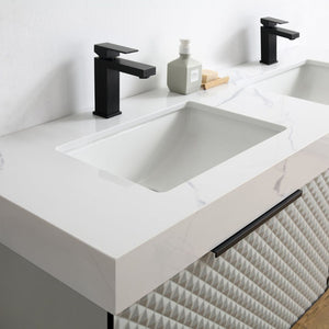 MANAROLA 48” SILVER GRAY BATHROOM VANITY
