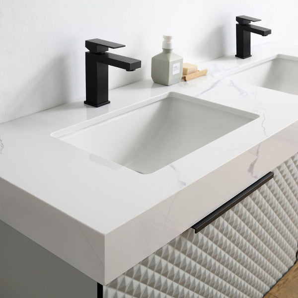MANAROLA 48” SILVER GRAY BATHROOM VANITY