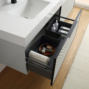 MANAROLA 48” SILVER GRAY BATHROOM VANITY