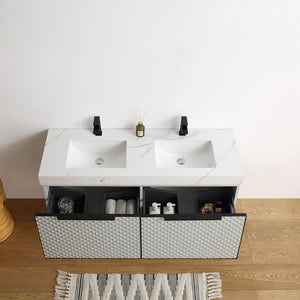 MANAROLA 48” SILVER GRAY BATHROOM VANITY