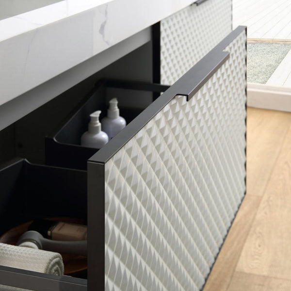 MANAROLA 72” SILVER GRAY BATHROOM VANITY