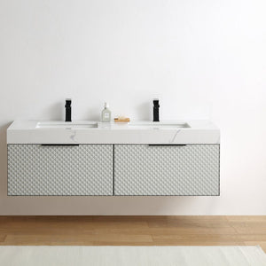 MANAROLA 72” SILVER GRAY BATHROOM VANITY