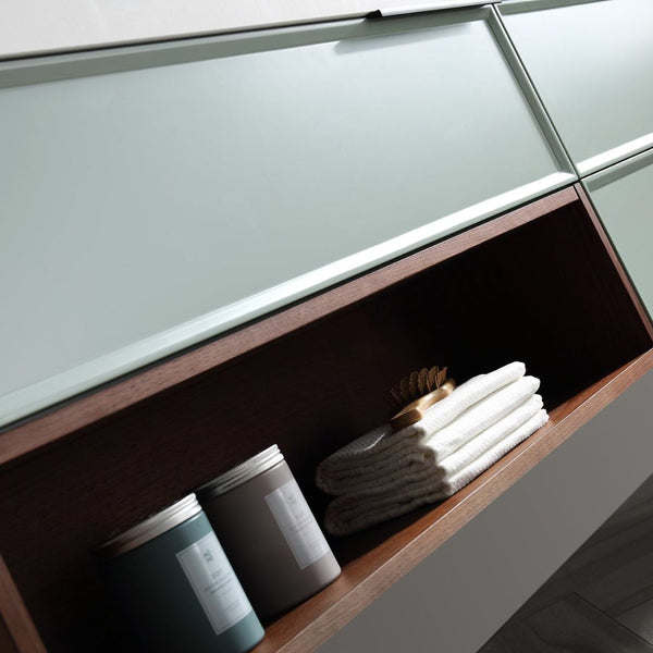 MARFA 72” ALOE GREEN/WALNUT BATHROOM VANITY