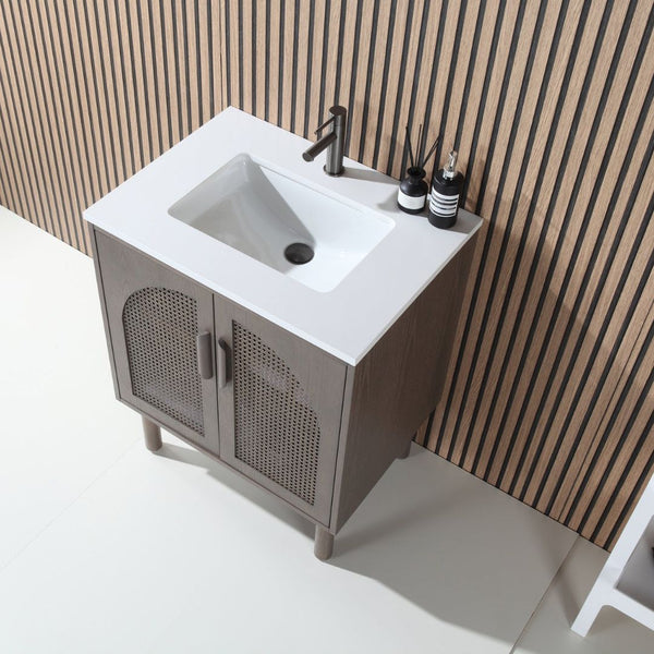 NARA 30” CHESTNUT OAK BATHROOM VANITY