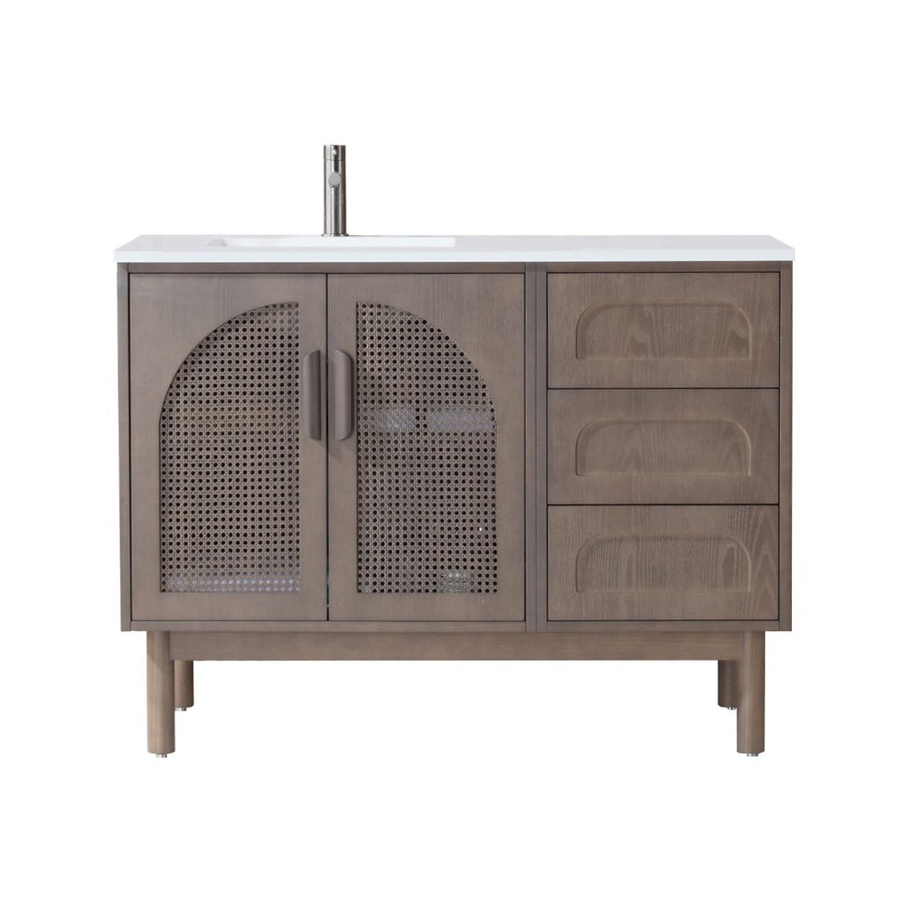 NARA 48” CHESTNUT OAK BATHROOM VANITY