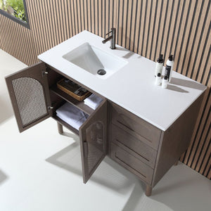 NARA 48” CHESTNUT OAK BATHROOM VANITY