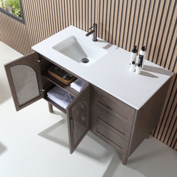NARA 48” CHESTNUT OAK BATHROOM VANITY