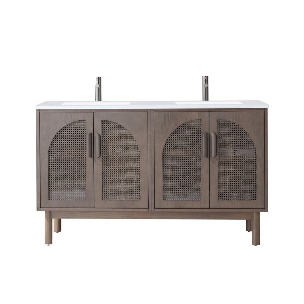 NARA 60” CHESTNUT OAK BATHROOM VANITY