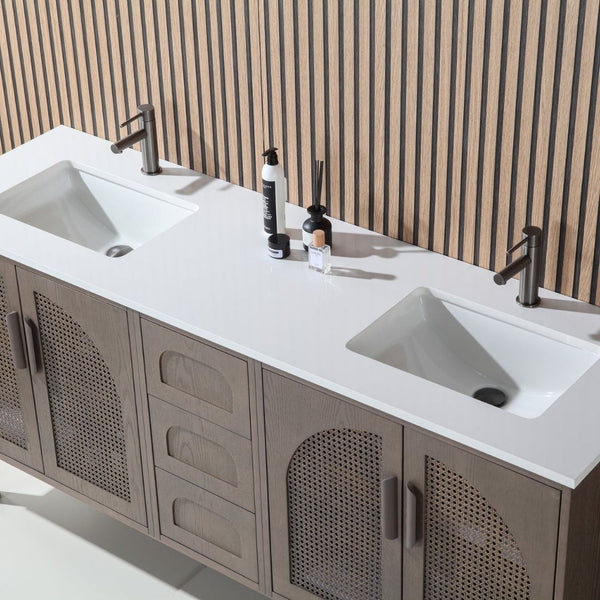 NARA 72” CHESNUT OAK BATHROOM VANITY