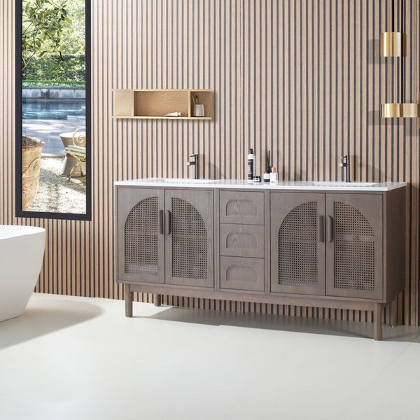 NARA 72” CHESNUT OAK BATHROOM VANITY